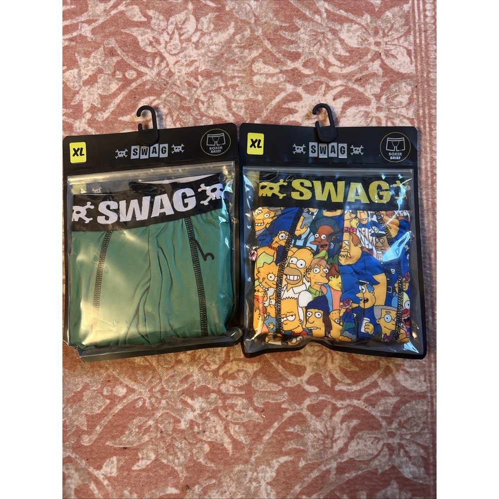 SWAG THE SIMPSONS X-Large Boxer Briefs Set of 2  Sealed
